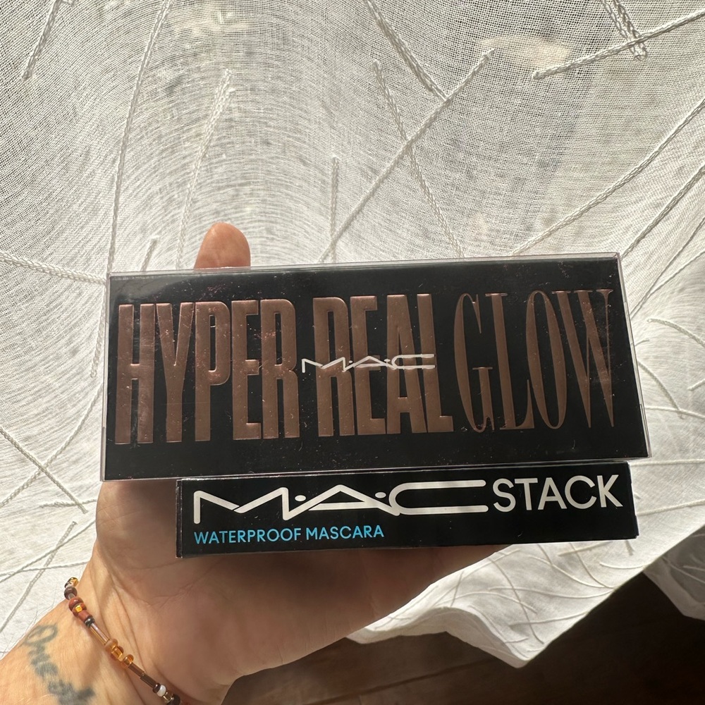 1. M·A·CSTACK WATERPROOF MASCARA 2. HYPER REAL GLOW PALETTE / FLASH + AWE